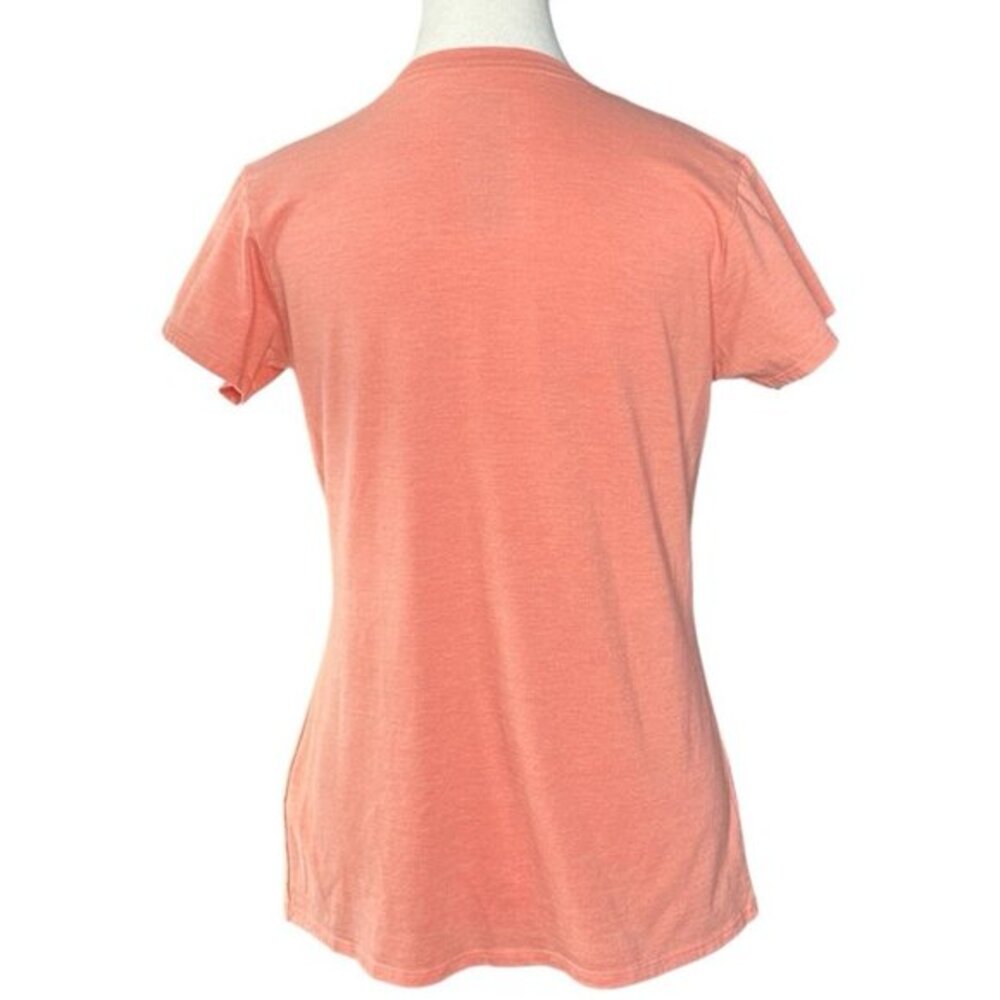 The North Face Womens Athletic Slim Fit V-Neck Graphic T-Shirt Clay Pink Medium - Picture 4 of 15